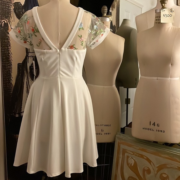 NWT Sweetheart Neckline White Fit & Flare Dress - Picture 6 of 8